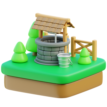 Brunnen  3D Icon