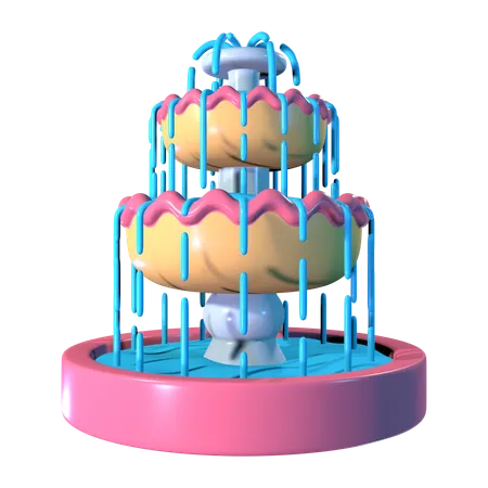 Wasserfontäne  3D Icon