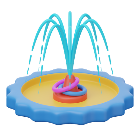 Wasserfontäne  3D Icon