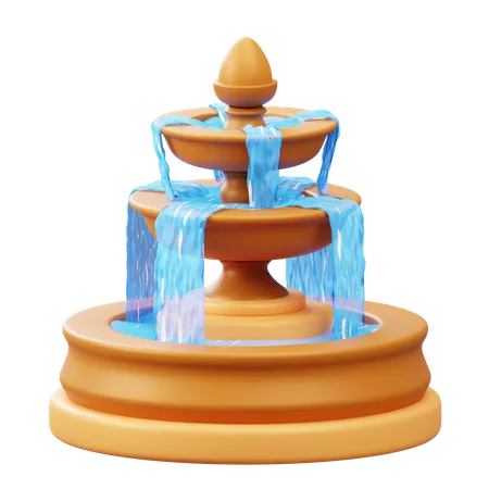 Wasserfontäne  3D Icon