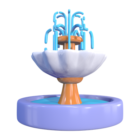 Wasserfontäne  3D Icon