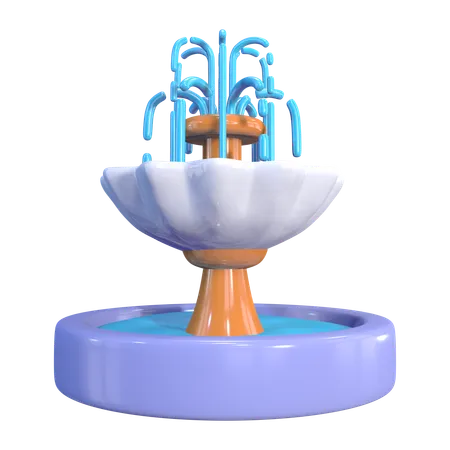 Wasserfontäne  3D Icon