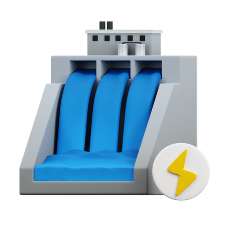 Wasserdamm  3D Icon