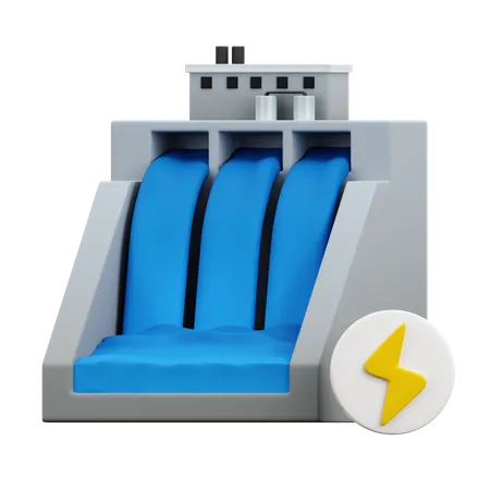 Wasserdamm  3D Icon