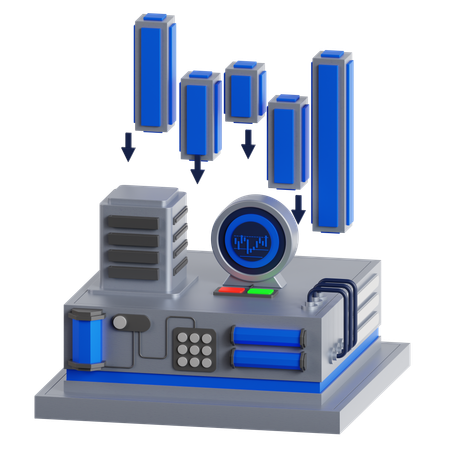 Wasserfalldiagramm  3D Icon