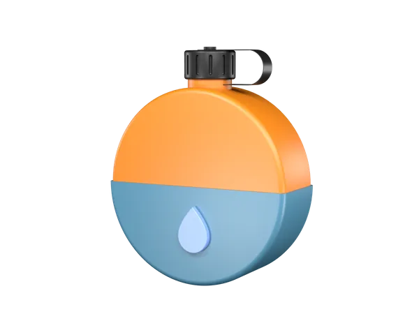 Wasserflasche  3D Illustration