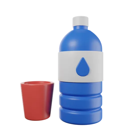 Wasserflasche  3D Illustration