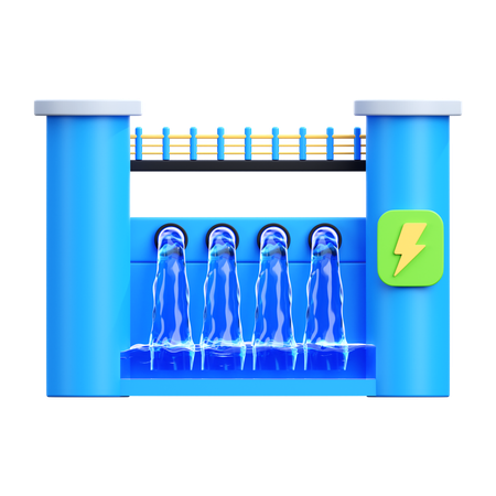 Wasserkraft  3D Icon