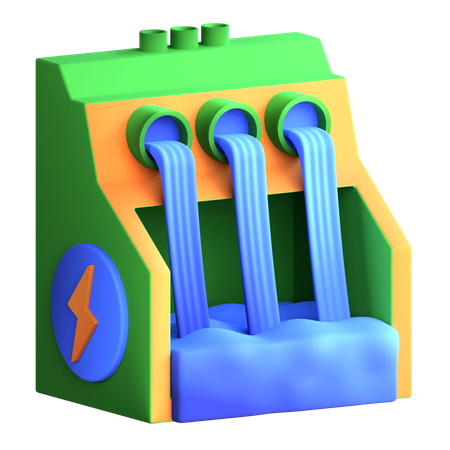 Wasserkraft  3D Icon