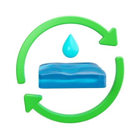 Wasserkreislauf  3D Icon