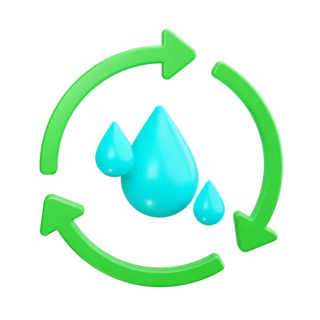 Wasserkreislauf  3D Icon