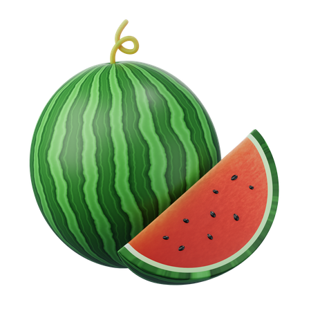 Wassermelone 3D-Symbol  3D Icon