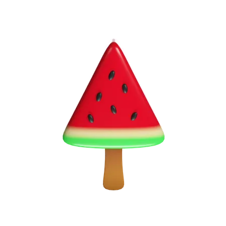 Wassermelonen-Eis am Stiel  3D Icon