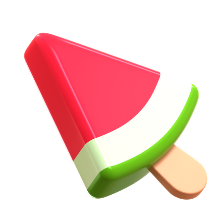 Wassermelonen-Eis am Stiel  3D Icon