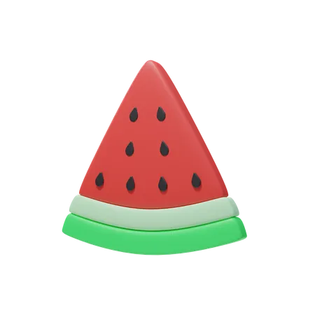 Wassermelonenscheibe  3D Illustration