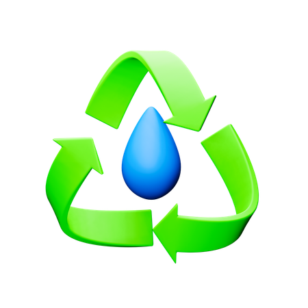 Wasserrecycling  3D Icon