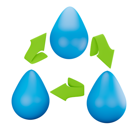 Wasserrecycling  3D Illustration