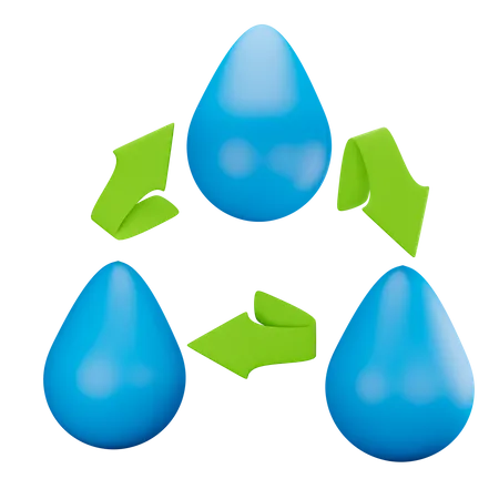 Wasserrecycling  3D Illustration