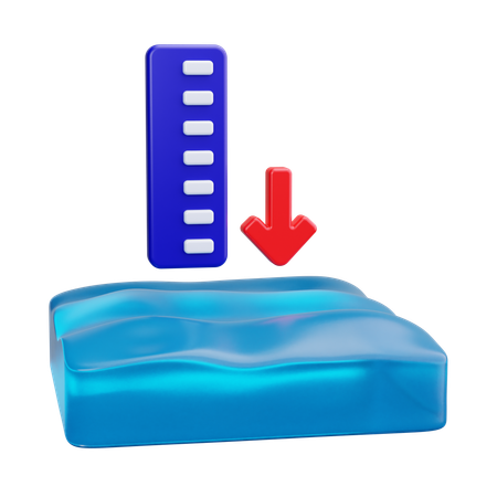 Wasserstand  3D Icon