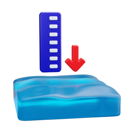 Wasserstand  3D Icon