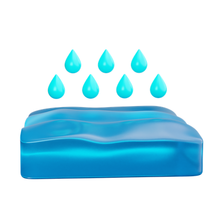 Wassertropfen  3D Icon