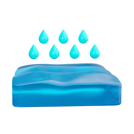 Wassertropfen  3D Icon