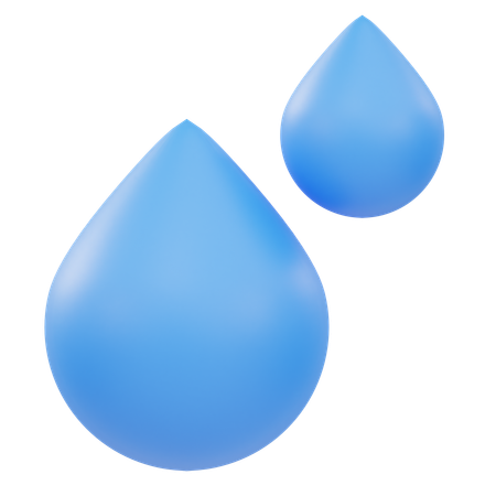 Wassertropfen  3D Icon