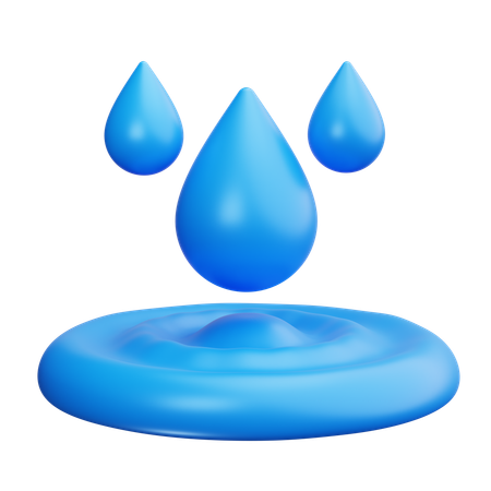 Wassertropfen  3D Icon