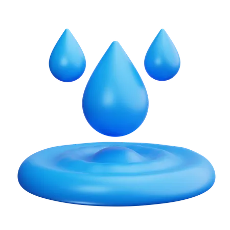 Wassertropfen  3D Icon