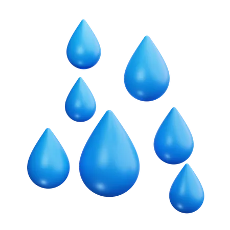 Wassertropfen  3D Icon