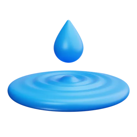 Wassertropfen  3D Icon