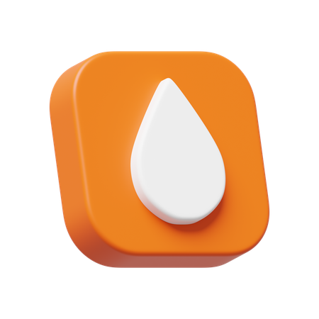 Wassertropfen  3D Icon