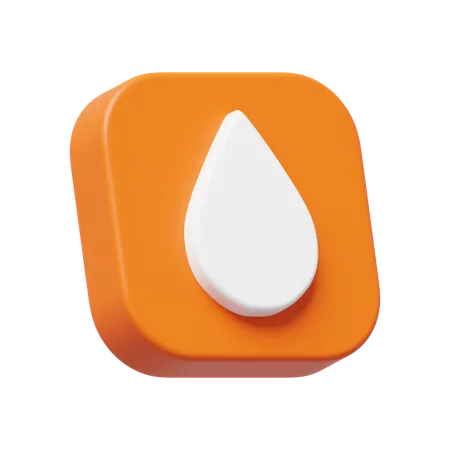 Wassertropfen  3D Icon