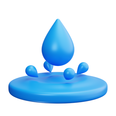 Wassertropfen  3D Icon