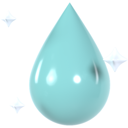 Wassertropfen  3D Icon