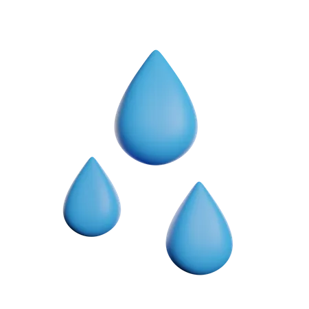 Wassertropfen  3D Icon