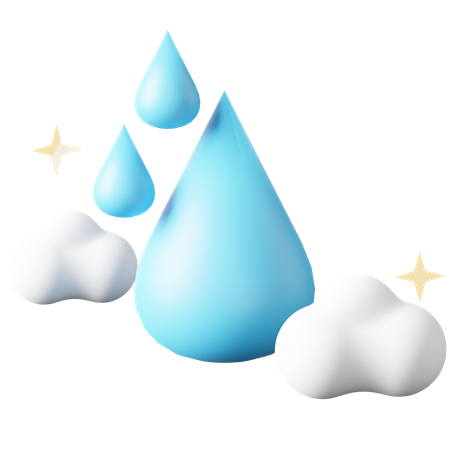 Wassertropfen  3D Icon