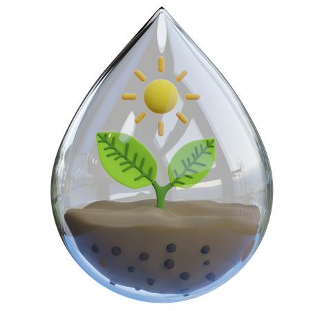 Wassertropfen  3D Icon