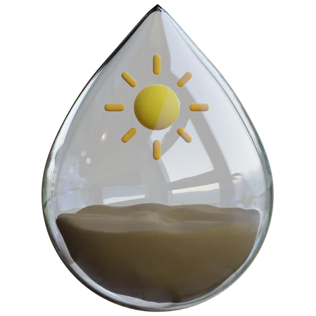 Wassertropfen  3D Icon