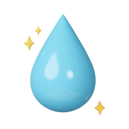 Wassertropfen  3D Icon