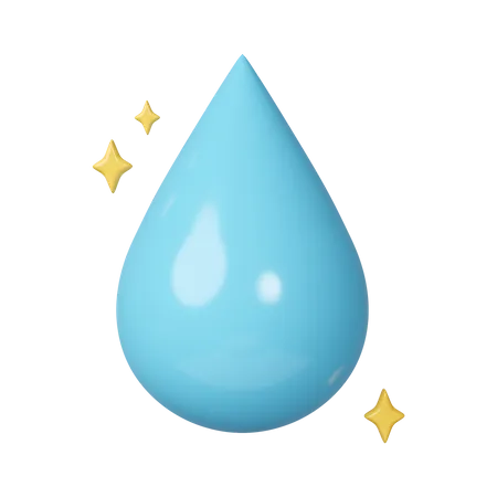 Wassertropfen  3D Icon