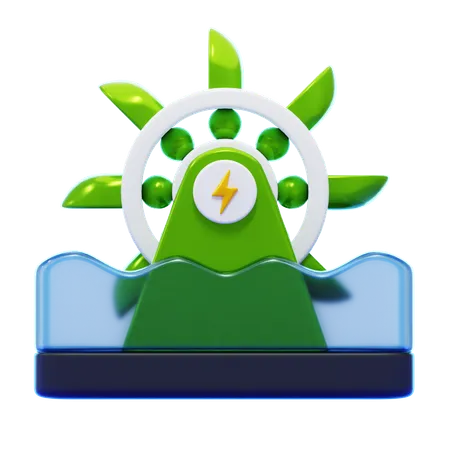 Wasserturbine  3D Icon