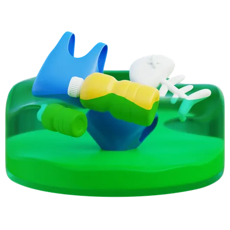 Wasserverschmutzung  3D Icon