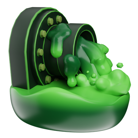 Wasserverschmutzung  3D Icon