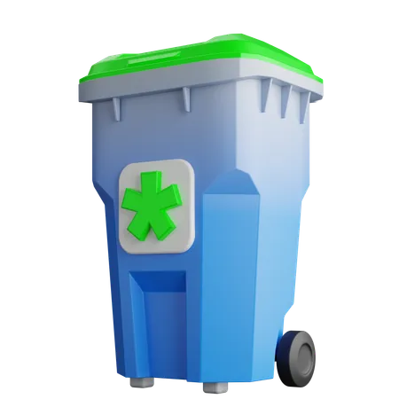 Waste Bin  3D Icon