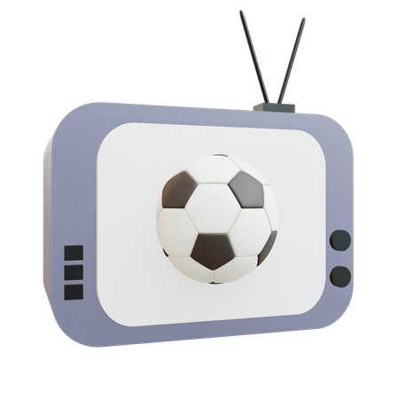 Watch football match  3D Icon