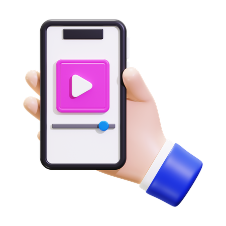 Watch Videos On Smartphone  3D Icon