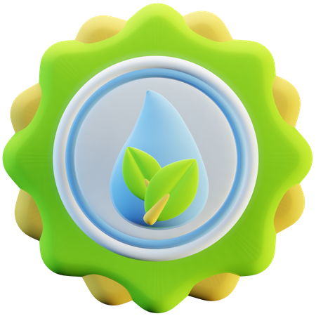 Water Badge  3D Icon