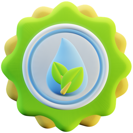 Water Badge  3D Icon
