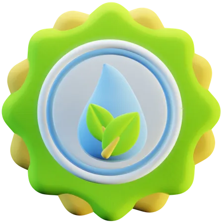 Water Badge  3D Icon